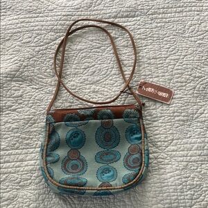 Blue and Brown Women's Bag